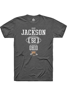 Dane Jackson  Ohio Bobcats Dark Grey Rally NIL Sport Icon Short Sleeve T Shirt