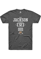 Dane Jackson  Ohio Bobcats Dark Grey Rally NIL Sport Icon Short Sleeve T Shirt