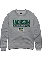 Dane Jackson  Rally Ohio Bobcats Mens Graphite NIL Stacked Box Long Sleeve Crew Sweatshirt