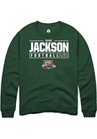 Dane Jackson Rally Ohio Bobcats Mens NIL Stacked Box Long Sleeve Crew Sweatshirt