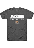 Dane Jackson  Ohio Bobcats Dark Grey Rally NIL Stacked Box Short Sleeve T Shirt