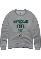 Danny Novickas  Rally Ohio Bobcats Mens Graphite NIL Sport Icon Long Sleeve Crew Sweatshirt