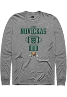 Danny Novickas  Ohio Bobcats Graphite Rally NIL Sport Icon Long Sleeve T Shirt