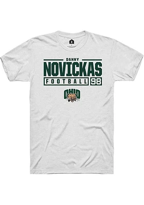 Danny Novickas Ohio Bobcats Rally NIL Stacked Box Short Sleeve T Shirt