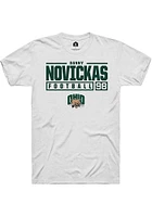 Danny Novickas Ohio Bobcats Rally NIL Stacked Box Short Sleeve T Shirt