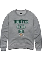 Devon Hunter  Rally Ohio Bobcats Mens Graphite NIL Sport Icon Long Sleeve Crew Sweatshirt