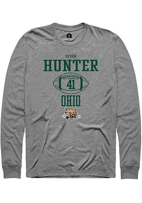 Devon Hunter  Ohio Bobcats Graphite Rally NIL Sport Icon Long Sleeve T Shirt