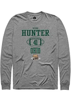 Devon Hunter  Ohio Bobcats Graphite Rally NIL Sport Icon Long Sleeve T Shirt