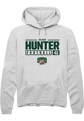 Devon Hunter Rally Ohio Bobcats Mens NIL Stacked Box Long Sleeve Hoodie