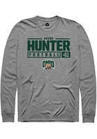 Devon Hunter  Ohio Bobcats Graphite Rally NIL Stacked Box Long Sleeve T Shirt