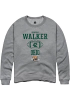 Donovan Walker  Rally Ohio Bobcats Mens Graphite NIL Sport Icon Long Sleeve Crew Sweatshirt