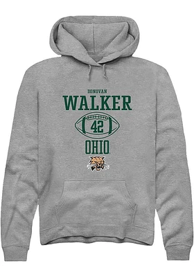 Donovan Walker  Rally Ohio Bobcats Mens Graphite NIL Sport Icon Long Sleeve Hoodie