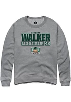 Donovan Walker  Rally Ohio Bobcats Mens Graphite NIL Stacked Box Long Sleeve Crew Sweatshirt