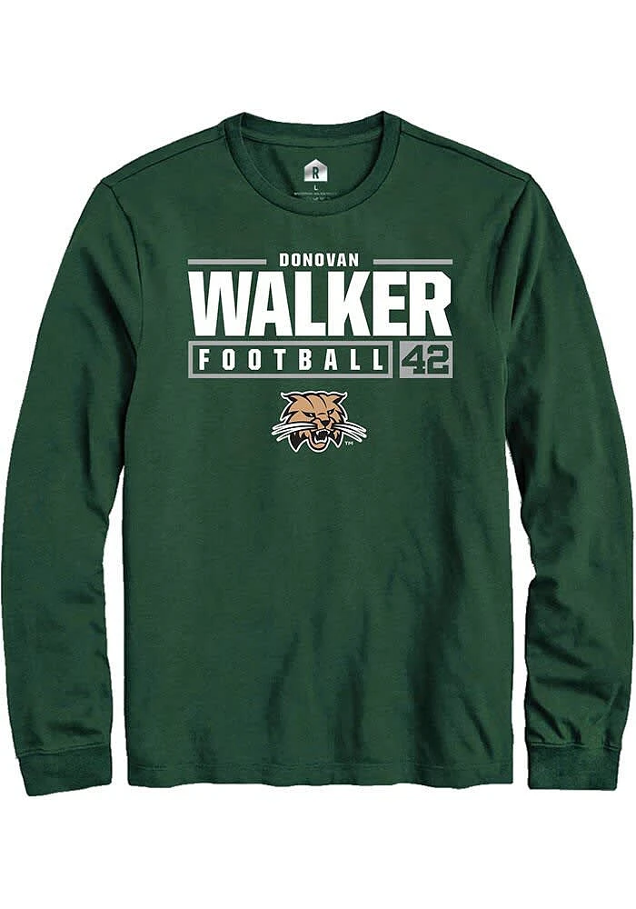 Donovan Walker Ohio Bobcats Rally NIL Stacked Box Long Sleeve T Shirt