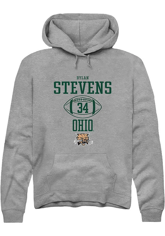 Dylan Stevens  Rally Ohio Bobcats Mens Graphite NIL Sport Icon Long Sleeve Hoodie