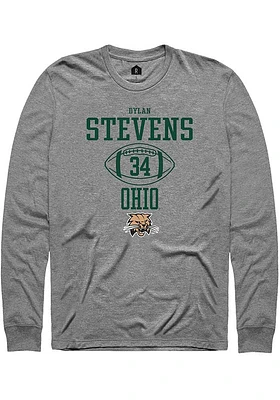 Dylan Stevens  Ohio Bobcats Graphite Rally NIL Sport Icon Long Sleeve T Shirt