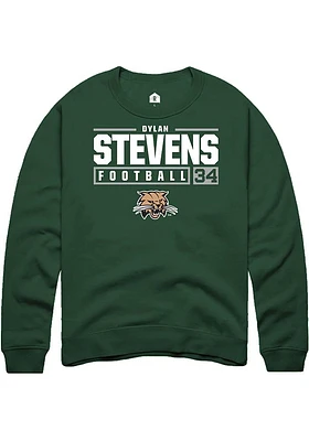 Dylan Stevens Rally Ohio Bobcats Mens NIL Stacked Box Long Sleeve Crew Sweatshirt