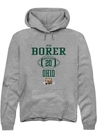 Jack Borer  Rally Ohio Bobcats Mens Graphite NIL Sport Icon Long Sleeve Hoodie