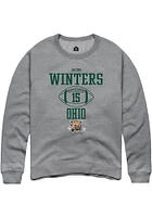 Jacob Winters  Rally Ohio Bobcats Mens Graphite NIL Sport Icon Long Sleeve Crew Sweatshirt