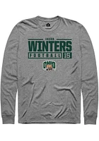 Jacob Winters  Ohio Bobcats Graphite Rally NIL Stacked Box Long Sleeve T Shirt