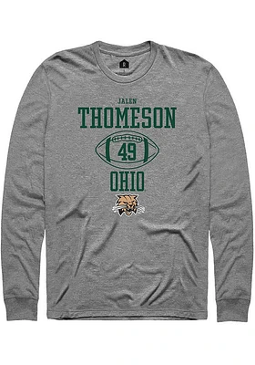 Jalen Thomeson  Ohio Bobcats Graphite Rally NIL Sport Icon Long Sleeve T Shirt