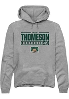 Jalen Thomeson  Rally Ohio Bobcats Mens Graphite NIL Stacked Box Long Sleeve Hoodie