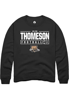 Jalen Thomeson Rally Ohio Bobcats Mens NIL Stacked Box Long Sleeve Crew Sweatshirt