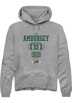 Jay Amburgey  Rally Ohio Bobcats Mens Graphite NIL Sport Icon Long Sleeve Hoodie