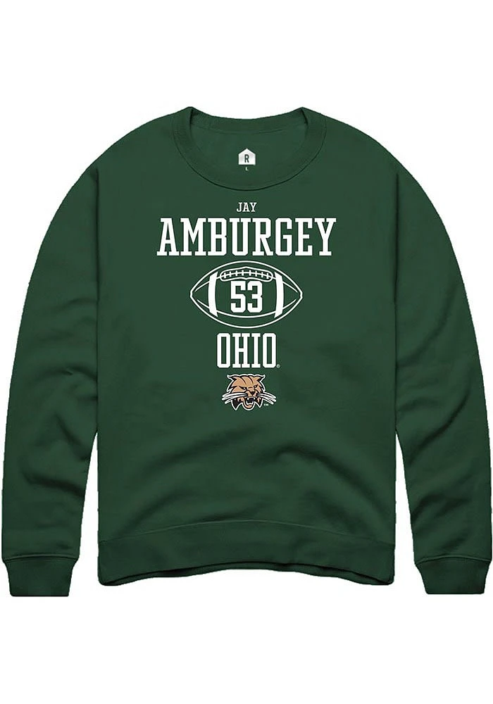 Jay Amburgey Rally Ohio Bobcats Mens NIL Sport Icon Long Sleeve Crew Sweatshirt