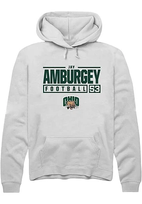 Jay Amburgey Rally Ohio Bobcats Mens NIL Stacked Box Long Sleeve Hoodie