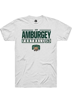 Jay Amburgey Ohio Bobcats Rally NIL Stacked Box Short Sleeve T Shirt