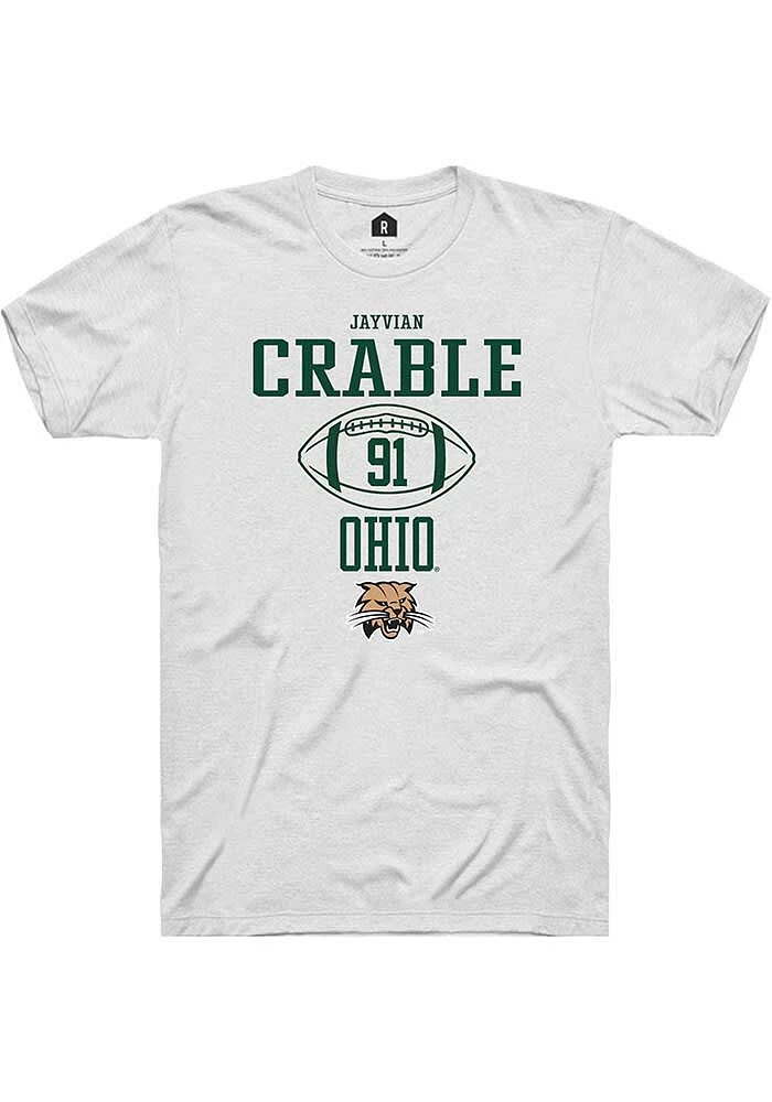 Jayvian Crable Ohio Bobcats Rally NIL Sport Icon Short Sleeve T Shirt