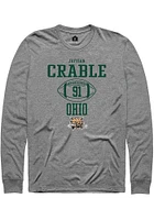 Jayvian Crable  Ohio Bobcats Graphite Rally NIL Sport Icon Long Sleeve T Shirt