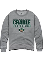 Jayvian Crable  Rally Ohio Bobcats Mens Graphite NIL Stacked Box Long Sleeve Crew Sweatshirt