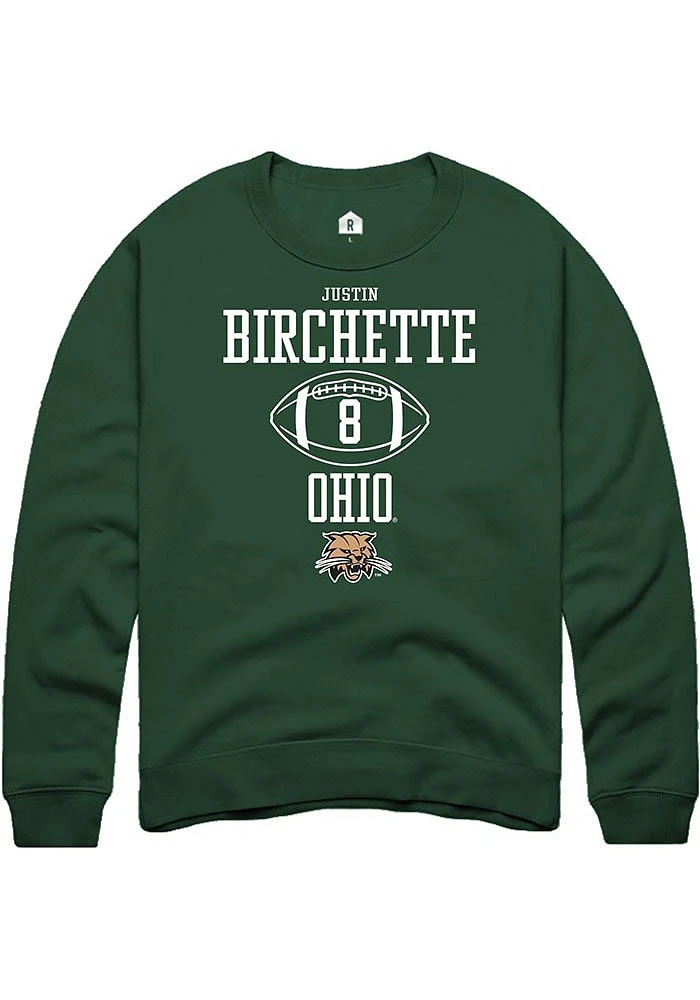 Justin Birchette Rally Ohio Bobcats Mens NIL Sport Icon Long Sleeve Crew Sweatshirt