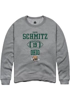 Kadin Schmitz  Rally Ohio Bobcats Mens Graphite NIL Sport Icon Long Sleeve Crew Sweatshirt