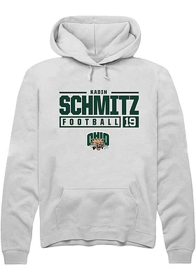 Kadin Schmitz Rally Ohio Bobcats Mens NIL Stacked Box Long Sleeve Hoodie