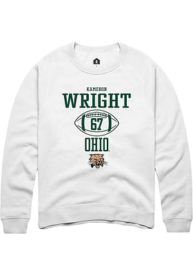 Kameron Wright Rally Ohio Bobcats Mens NIL Sport Icon Long Sleeve Crew Sweatshirt