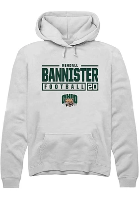 Kendall Bannister Rally Ohio Bobcats Mens NIL Stacked Box Long Sleeve Hoodie