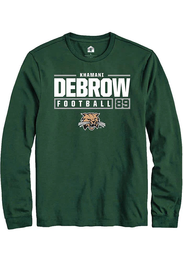 Khamani Debrow Ohio Bobcats Rally NIL Stacked Box Long Sleeve T Shirt