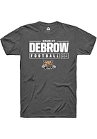 Khamani Debrow  Ohio Bobcats Dark Grey Rally NIL Stacked Box Short Sleeve T Shirt