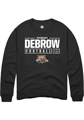 Khamani Debrow Rally Ohio Bobcats Mens NIL Stacked Box Long Sleeve Crew Sweatshirt