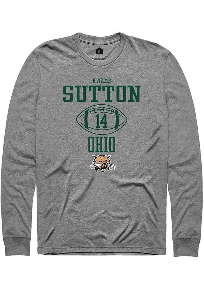 Kwame Sutton  Ohio Bobcats Graphite Rally NIL Sport Icon Long Sleeve T Shirt