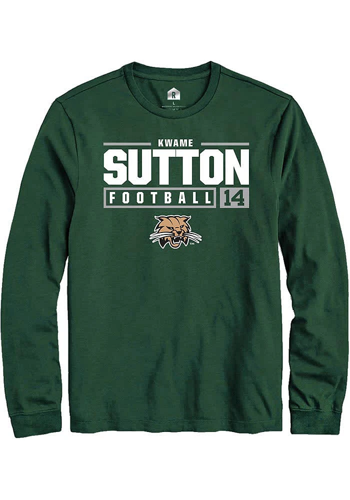 Kwame Sutton Ohio Bobcats Rally NIL Stacked Box Long Sleeve T Shirt