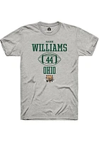 Mason Williams  Ohio Bobcats Ash Rally NIL Sport Icon Short Sleeve T Shirt