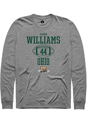 Mason Williams  Ohio Bobcats Graphite Rally NIL Sport Icon Long Sleeve T Shirt