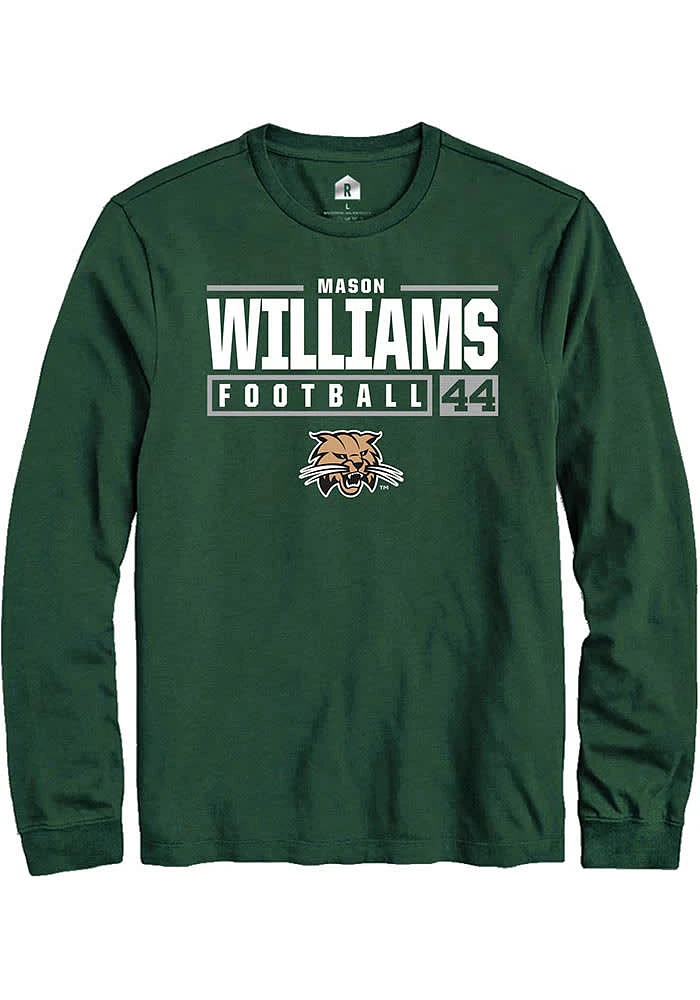 Mason Williams Ohio Bobcats Rally NIL Stacked Box Long Sleeve T Shirt