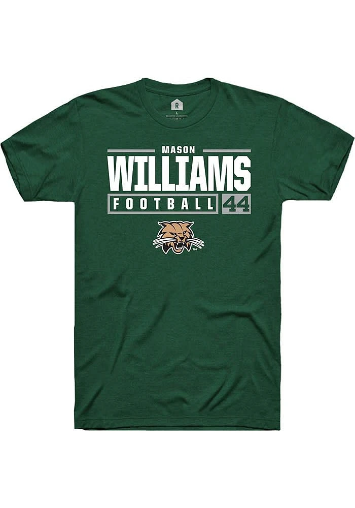 Mason Williams Ohio Bobcats Rally NIL Stacked Box Short Sleeve T Shirt