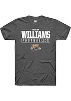 Mason Williams  Ohio Bobcats Dark Grey Rally NIL Stacked Box Short Sleeve T Shirt