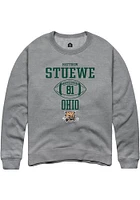 Matthew Stuewe  Rally Ohio Bobcats Mens Graphite NIL Sport Icon Long Sleeve Crew Sweatshirt